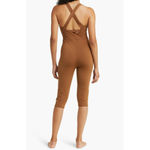 Alo Yoga Airbrush Physique Cropped Jumpsuit in Cinnamon Brown, Size L Photo 2