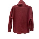 Athleta  Oversized Sweatshirt Funnel Red Burgundy Neck M Photo 3