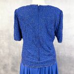 Laurence Kazar New York Womens Beaded Dress 1X Vintage Evening Gown Formal Photo 5