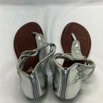 Palms  PAIGE GLADIATOR SILVER WEDGE SANDAL 7.5‎ TEARDROP CLEAR JEWELS STRAP Photo 2
