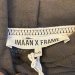frame denim NEW! X Imaan LARGE Zipper Long Short Sleeve BLACK Hoodie Sweatshirt Photo 9