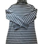 French Connection Gray Stripe Turtleneck Sweater Size M Long Sleeve Cozy Warm Photo 4