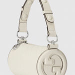 Gucci GG Blondie Logo Small Leather Circle Cylindrical Barrel Shoulder Bag Purse Photo 0