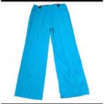 Pendleton Linen Blend Wide Leg Pants Womens 10 Teal Blue Lightweight Boho Casual Photo 2