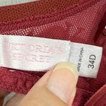 Victoria's Secret  34D Bra Burgundy Triangle‎ Pattern Unlined Wireless Photo 3