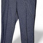 Akris Punto  Blue Striped Ankle Straight Leg Trouser Dress Pants Womens 8 Preppy Photo 0