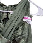 Vince Strapless Metallic Shimmer Green Cocktail Dress Sweetheart Neckline Size 0 Photo 5