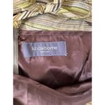 Liz Claiborne  Dress Women's Size 10 Olive Green Brown Striped Midi‎ Career Retro Photo 4