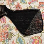 Liberty Love  small juniors black lace blouse large bell sleeves tan lined dressy Photo 8