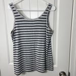 Apt. 9 EUC  women’s gray black striped stretch tank top‎ shirt summer spring Photo 3