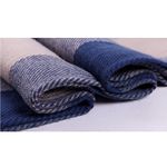 Wander Agio Shawl Big Grid Lattice Scarf Women's Fashion Long Large Winter Warm Blue Photo 3