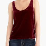 J.Crew Velvet Sleeveless Tank Top Key Hole Back Button Scoop Neck 4P Navy Blue Photo 0