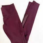 Lululemon  Burgundy Mesh Panel High-Rise Leggings Size 6 – 32” Inseam Photo 1