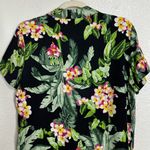 Caribbean Joe  Silk Blend Tropical Floral Button Down Women's Shirt, Size LP Photo 5