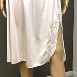 Bali Vintage Half Slip Skirt Plus Size 2X Walking Slit Lace USA Dusty Pink Beige Photo 1