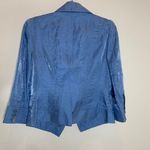 Per Se Vintage Linen Blend Metallic Blue Blazer Sz 6 Photo 1