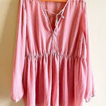 Torrid  BLUSH‎ TEXTURED CHIFFON SKATER DRESS LONG SLEEVE TIE FRONT WOMENS … Photo 0