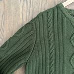 Barbour  Sporting Falstone Cable Knit Crew Neck Wool Sweater Green Extra Large Photo 4