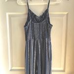 Blue Patterned Lightweight Jumpsuit with Flare BellBottoms Size Large Bohemian Photo 10