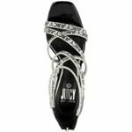 Juicy Couture NWT Womens Gabrielle Platform Heel Sandal Black -Silver straps 10M Photo 2