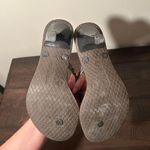 American Vintage vintage Women's Square toe Brown and tan flip flops with rhinestones 7 Photo 2