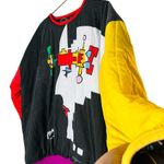 PETER MAX Vintage Custom Design Geo Face Neon Sign Reversible Sweatshirt Size L Size L Photo 2