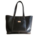 Michael Kors Eden Black Leather Studded Tote Photo 2