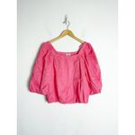 AYR The Midsummer Top Size Medium Japanese Crinkle Cotton Pink Photo 2