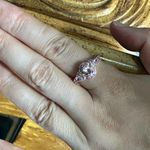 Natural Morganite Pink Sapphire Sterling Silver Ring Size 10 Photo 3