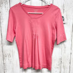 L.L. Bean Top Women Size Small Reg Pink Cotton Crewneck Short Sleeve Tee Shirt Photo 0