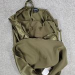 Bebe  Mini Dress Women S Green Satin Cowl Neck Cami Adjustable Spaghetti Strap Photo 7