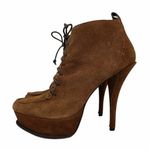 H by Halston  Kate Suede Platform Lace Up Stiletto Photo 0