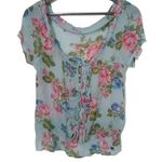 Abercrombie & Fitch  M Sky Blue Peasant Top Photo 0