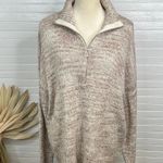 Treasure & Bond  Women's Marled Beige Half-Zip Chunky Knit Sweater Size XL Photo 1
