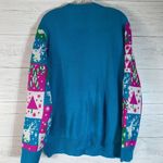 Dec.25th Party Sweater  Christmas Women's L Blue Pink Green Ugly Holidays Warm Photo 1