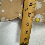 Lulus  Tan Daisy Print Mini Summer Dress Mini Womens XS Casual Button Down Spring Photo 8