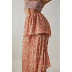 Free People New!‎  Romance Me Floral Print Maxi Half Slip Skirt , size M Photo 4