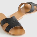 Quince  Italian Leather Cutout Slide Sandals size 8 NEW Photo 2