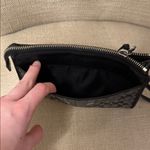 Coach  Monogram Black and Gray Wristlet with stripe and zippers Photo 4
