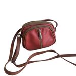 Valentina Made in Italy Orange Pebbled Leather Crossbody Bag Small Quiet Luxury Photo 3