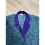 Victoria's Secret  Medium‎ Gold Label Vintage Pajama Top Paisley Green Purple Photo 5