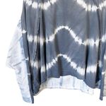 Free People  TIE DYE Oversized Sweatshirt Cotton Blue Crop Dolman Sleeves XS EUC Photo 6