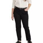 Ralph Lauren Lauren Black Mid-Rise Straight Jean Photo 5