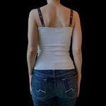INC ‎ White Top with beaded straps​ Photo 8