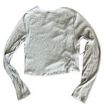 Wild Fable Shirt Womens Teens Large Ruched Cropped Long Sleeve Gray Photo 2