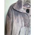 Champion Grey Fuzzy Zip-up Jacket Womens Size Small Photo 2