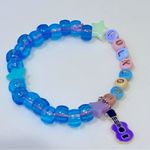 Kandi FOLKLORE glow in the dark stretch friendship bracelet, festival rave Photo 0