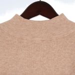 Cliche Mockneck Camel Fur Detail Sweater Medium Photo 3