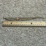 Women’s vintage triple layered gold tone pink gemstone crystal bracelet one size Photo 4