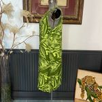 Island Beach Tropical Green Leaf Beach Shift Dress Photo 2